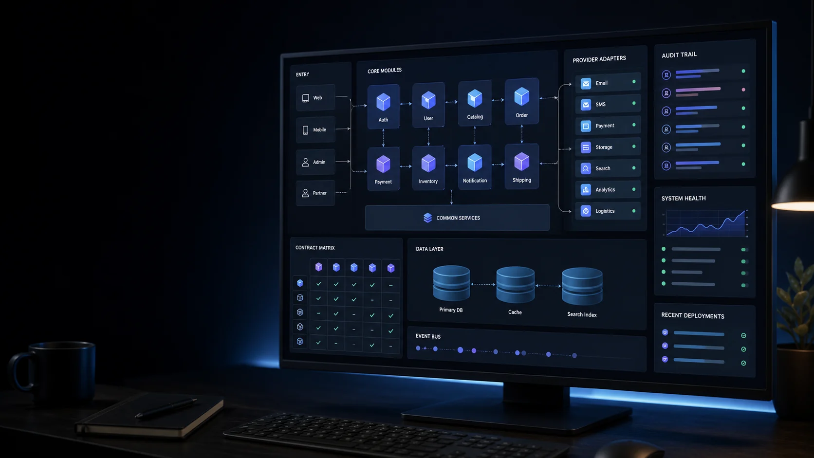 Management flow dashboard